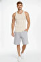 Men's Ribbed Athlete's Undershirt Zero Neck Slim Fit Back Printed Sports Undershirt - 2