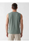 Original Oval Collar Printed Combed Cotton Men's Sleeveless T-Shirt - 3