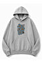 Love Flower Printed Hooded 2 Thread Threaded Sweatshirt