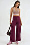 Soft Touch Modal Textured Pants with Hidden Stripe Detail - 3