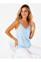 Women's Lace Detailed Strappy Athlete Top Thin Strappy V-Neck Casual Basic Stylish Comfortable Summer Blouse (M3) - 2