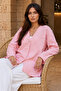 Tassel Detailed Kimono S2335 Powder - 3