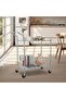 Heavy Duty 2-Tier Metal Utility Cart for Office – Commercial Rolling Storage Trolley with Wheels, High Handle, Adjustable Wire Shelves, Durable Steel Construction – 2-Layer High Handle - 7