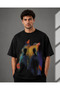 Artistic Silhouette Printed Oversize Unisex T-Shirt – Minimal Graphic Streetwear Design