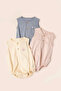 Embroidered Baby Bodysuit 100% Cotton Sleeveless Snap Fastener Summer Unisex - 5