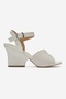 Sylvar Ecru Knitted Women's Wedge Heeled Shoes - 4