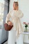Premium Side Ruffle Modal Blouse - Cream - 5