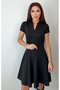 Women's Short Sleeve V-Neck Short Modal Dress - 2