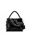 Black Patent Leather Women's Hand and Shoulder Bag