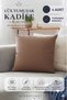 4 Pieces Brown Soft Textured Velvet Living Room Cushion Cover 45 X 45 cm (with Zipper)
