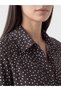 Brown Polka Dot Shirt Dress with Belted Waist - 2
