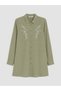 Green Embroidered Women's Shirt Tunic