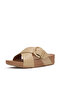Women's Lulu Resin-Buckle Leather Cross Slides - 3