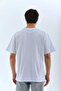 Unisex oversize plain bicycle collar t-shirt - white - 2
