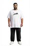 White 100% Cotton Oversized Plus Size Men's Printed T-Shirt - 3XL 4XL 5XL 6XL 7XL 8XL 9XL 10XL 11XL T-Shirt - Relaxed Fit