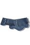 Women's Black Stone Buckle Genuine Leather Belt - Sable Handmade Design - 4