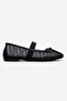 Berity Women's Mesh Ballerinas Black Genuine Leather - 2