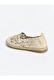Lcw Steps Beige Floral Embroidered Women's Straw Sole Ballerinas - 3