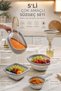 5 Piece Foldable Accordion Sink Strainer Practical Kitchen Set Gray