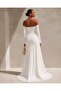 Body-Hugging Fish Cut Dress with Draped Detail on the Front and Tail 583346 White - 8