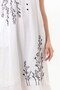 Strappy Yazgı Şile Bezi Summer Short Embroidered Dress White Byz - 3