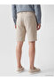 Özmarka New Season Gray Regular Fit Linen Blend Men's Shorts - 4