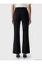 Ozmarka New Season Black High Waist Spanish Flare Women's Trousers - 4