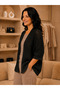 Women's Openwork Knitted Patterned Long Sleeve Knitwear Cardigan (Size 68 Width 56) - 2
