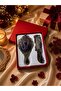 Luxury Gift Boxed Ottoman Palace Collection Antique Copper Stone Embroidered Hand Mirror and Comb Set