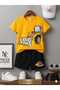 Summer Children's T-Shirt Shorts Unisex (Dozer Printed)
