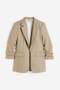 Gathered-sleeve blazer