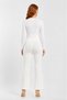 Women's Ecru High Waist Palazzo Knitwear Trousers - 2