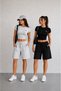 Double Black Gray Shorts Women's High Waist Elastic Waist Lace up Bermuda Oversize Sweat Shorts Set
