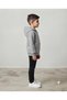 Boy's Hooded Jacket with Zipper and Embroidery Detail, Pocketed Cardigan - 3