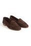 Dark Brown Suede Genuine Leather Loafer Shoes Women's Ballet Flats Raga - 3