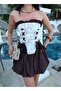 Women's Coffee Düşü Bustier Skirt Set - 4