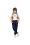 Girls' Plain Woven School and Sports Sweatpants Trousers - 4