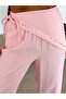 Modal Palazzo Trousers with Shawl Detail - Pink - 3