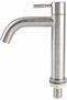 Single-hole cold water faucet, brushed stainless steel, kitchen sink faucet, faucet key, bathroom accessories, kitchen