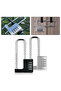 Adjustable U-shaped combination lock with 4-digit combination, suitable for filing cabinets, wardrobes and doors. - 3