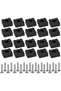 20 screw-in rubber feet, thickened pads with metal shims, 22mm square anti-slip pads, suitable for chair legs, tables and stools, and protects...