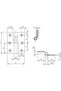 Furniture hinge, offset type B, cylindrical head, right side. - 2