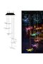 Outdoor solar-powered LED wind chime, transparent dragonfly-shaped wind chime, decorative garden light