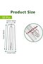 50 Curtain Hooks – Curtain Brackets – Four-point pleat hooks for hanging curtains and curtain rings – Sturdy and durable – White - 2