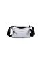 Men Multifunctional Shoulder Bag Multi-Zipper Polyester Lightweight Casual Large-Capacity Oxford Crossbody Bag White