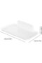 Adhesive wall-mounted shelf - Foldable shower rack - White - 4