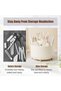 360-Degree Rotating Cream Pen Holder, 5-Slot Stationary Desk Organizer & Non-Slip Pencil Storage Pot for Office - 4