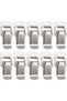 Furniture locks - 10 pieces 47mm lever latches with 40 screws, Lap latches, Spring latches for windows, furniture, drawers, cabinets, tool cabinets