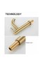 Single cold water basin faucet, stainless steel bathroom countertop sink faucet, four-hole PVD basin faucet - 5