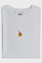 Pear Patterned Embroidery White T-Shirt - 4